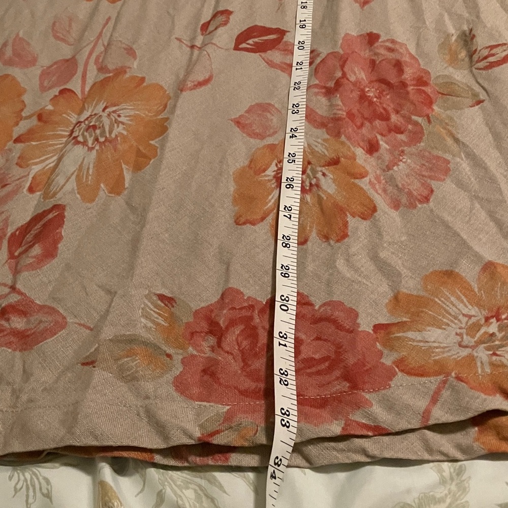 Eddie Bauer Floral Midi Skirt in Beige and Coral - Picture 7 of 9